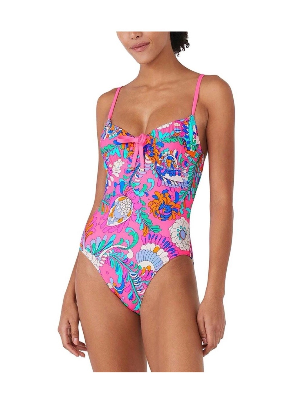 Kate Spade Sea Garden One Piece Underwire Swimsuit - Radiant Pink